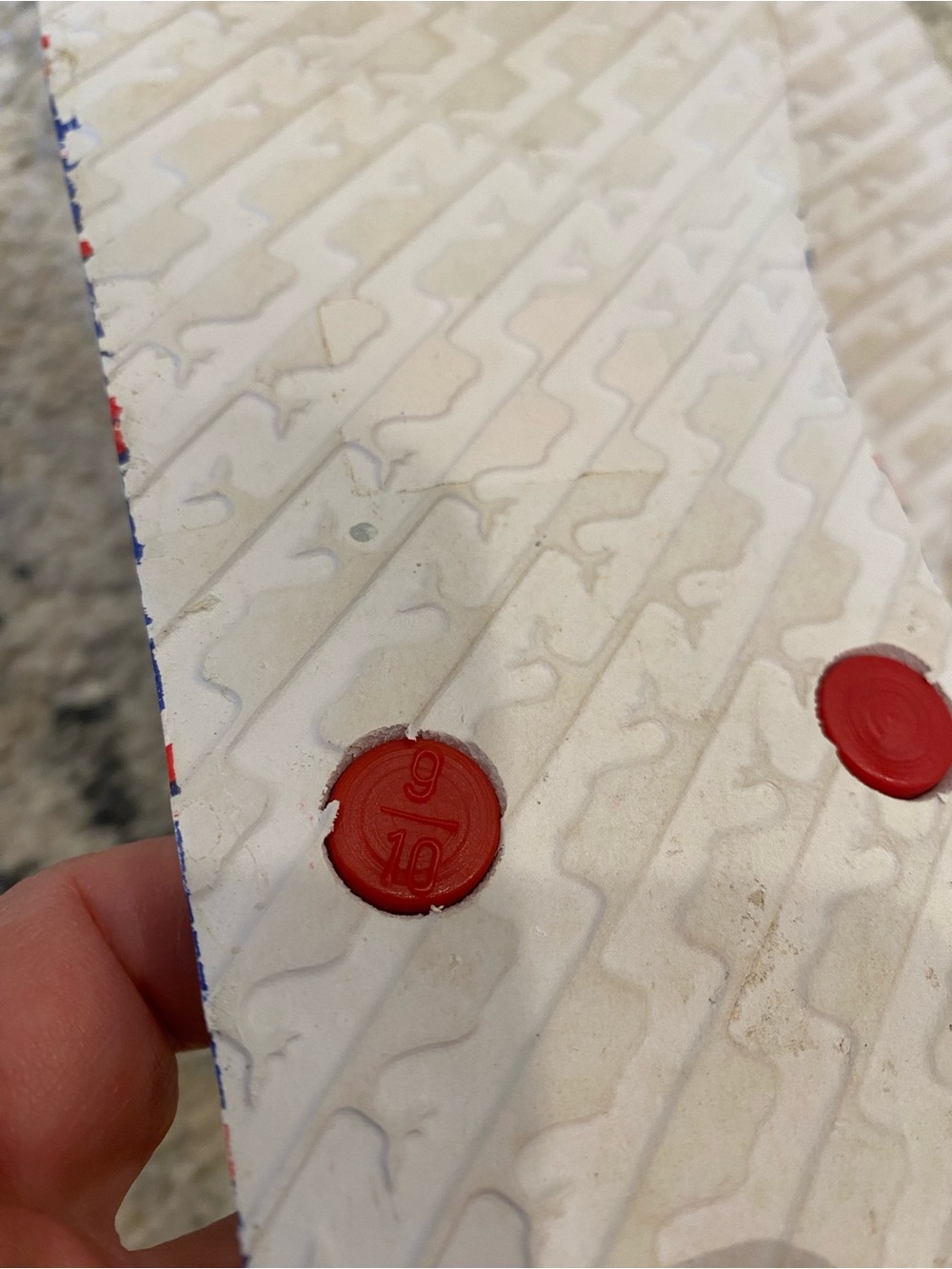Patriotic Red & Blue Flip Flops - Picture 2 of 2